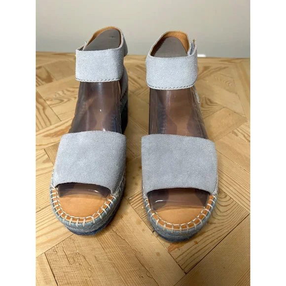 Frye and Co Womens Blue Espadrille Wedge Sandals Shoes Platform Ombre Size 8.5 - Picture 3 of 7